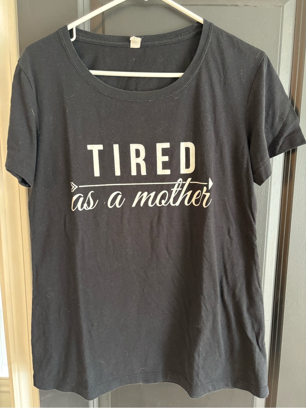 Black 'Tired as a Mother' Graphic Tee (xl)